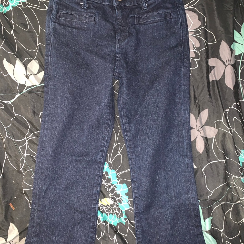 Express flare dark wash jeans